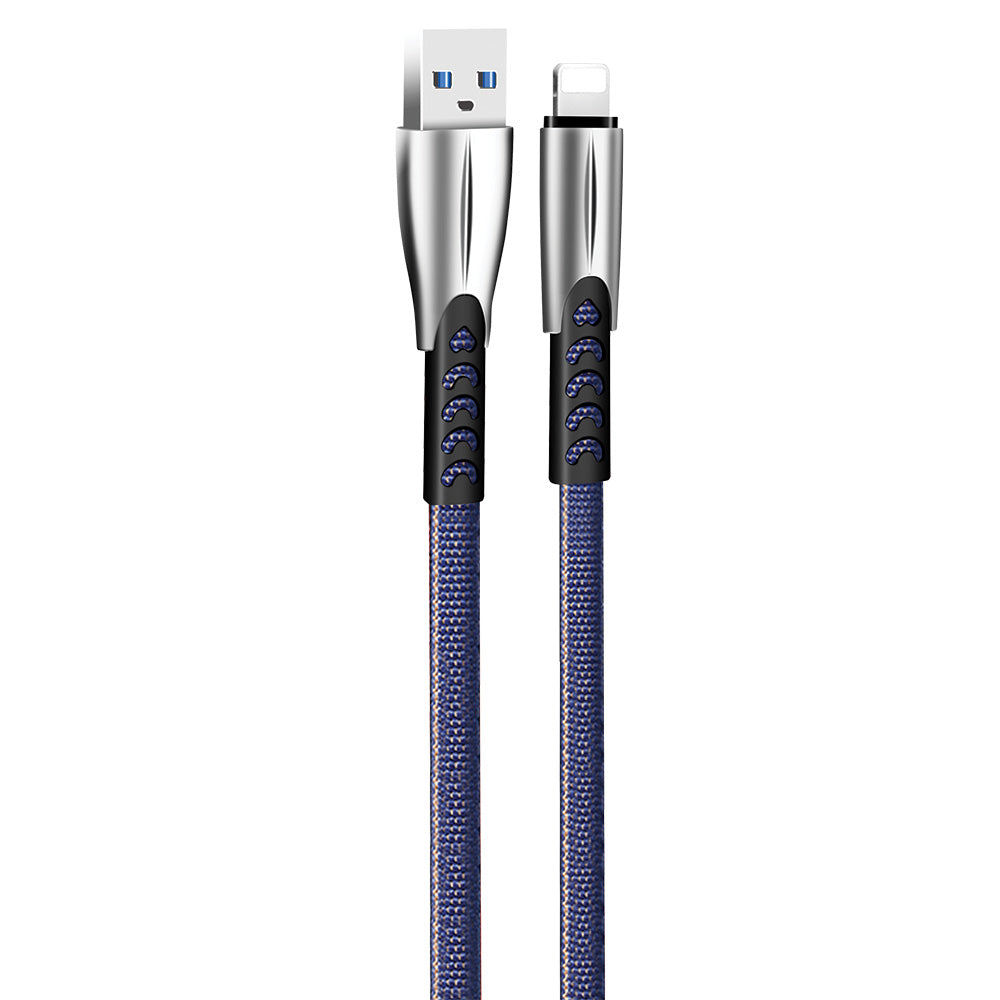 Kábel Colorway USB Apple Lightning (zinc alloy) 2.4А 1м kék
