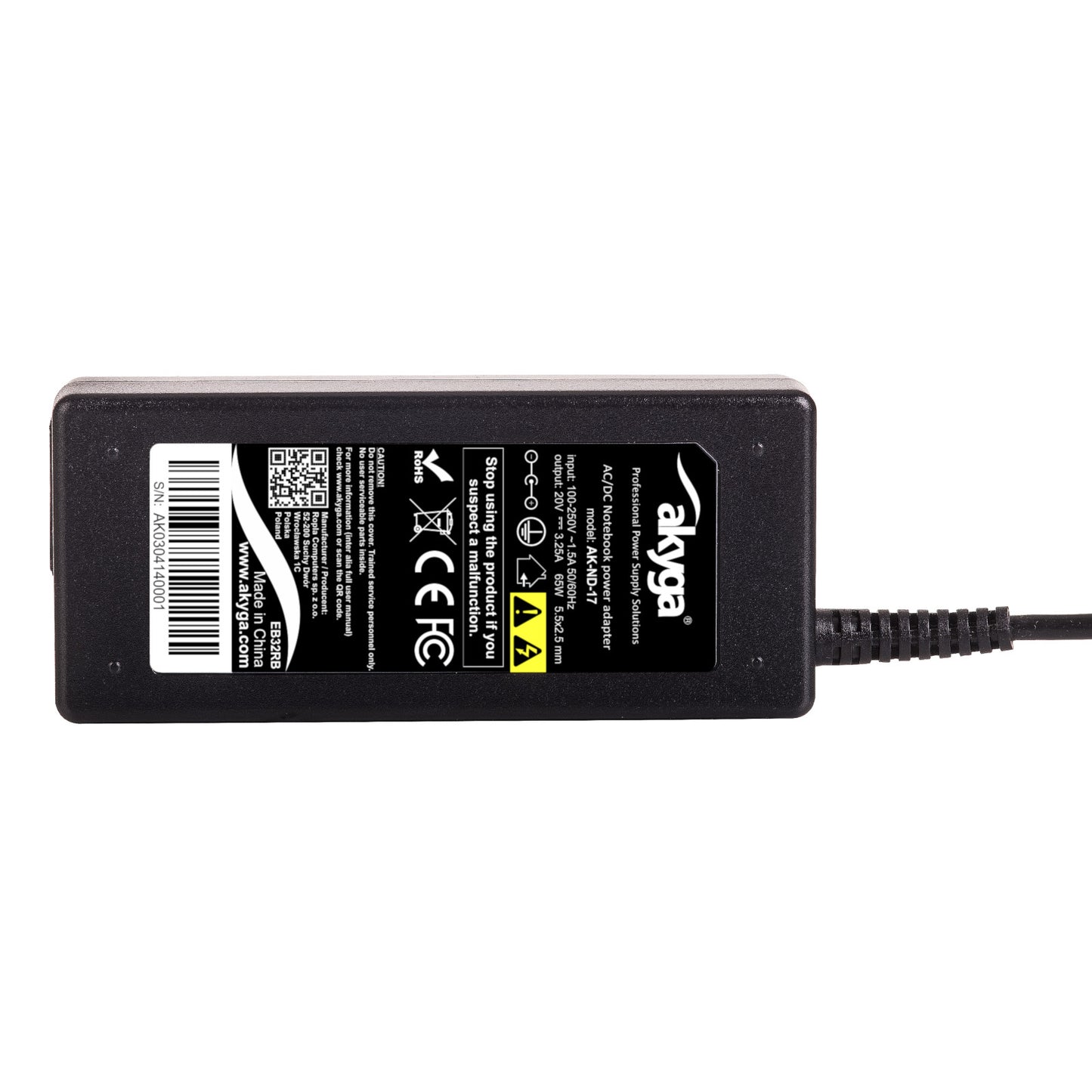 Tápegység AK-ND-17 20V / 3.25A 65W 5.5 x 2.5 mm