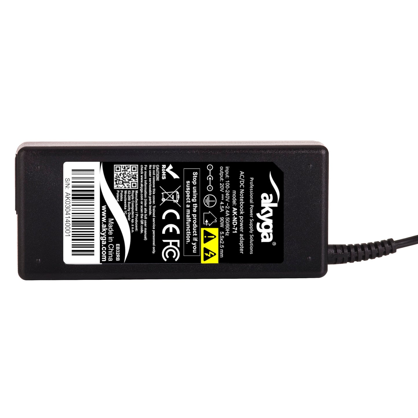 Tápegység AK-ND-71 20V / 4.5A 90W 5.5 x 2.5 mm