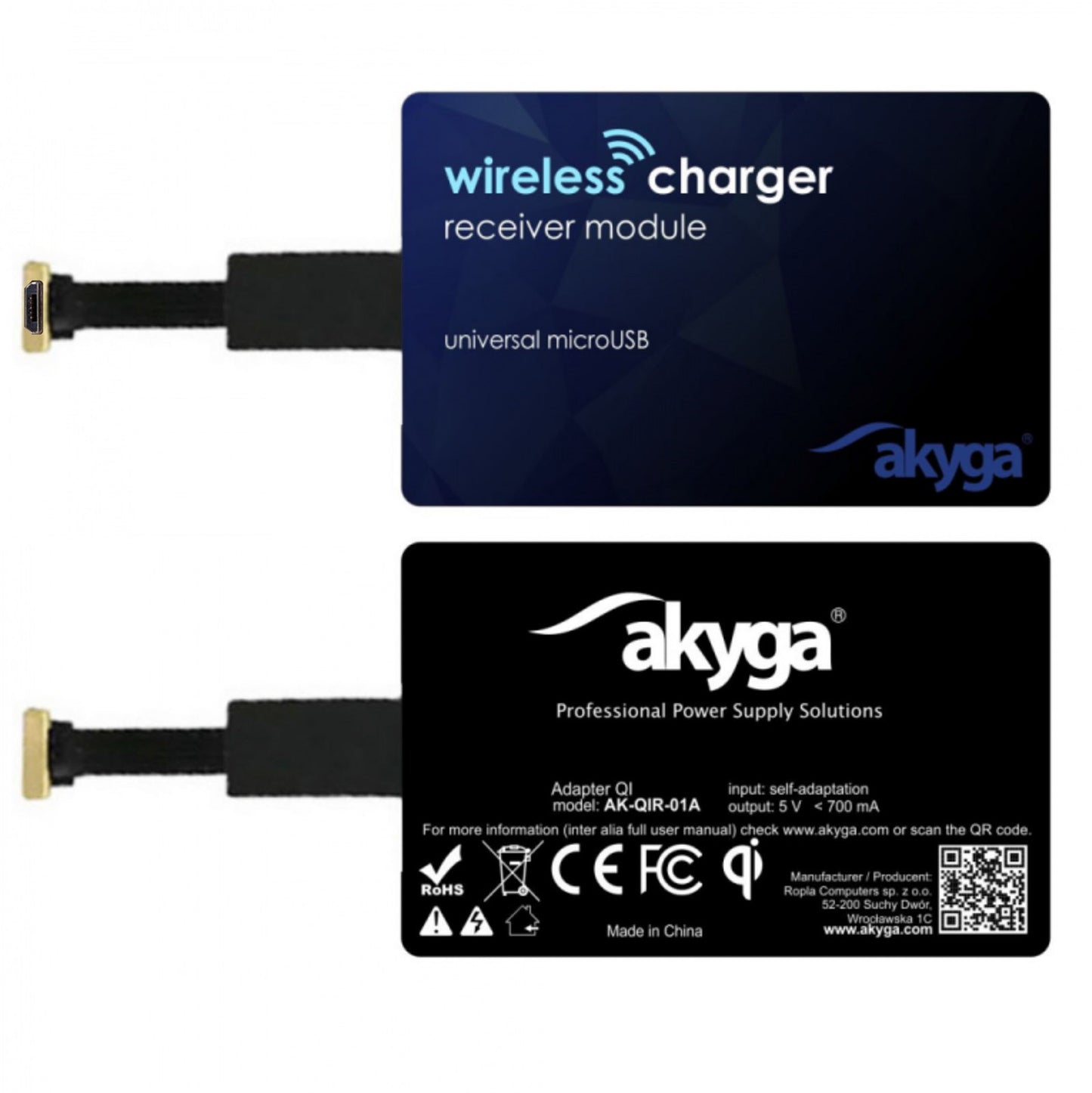 Adapter QI AK-QIR-01A micro USB