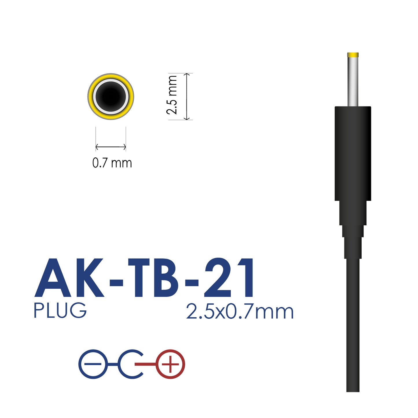 Power Supply AK-TB-21 5V / 2A 10W 2.5 x 0.7 mm