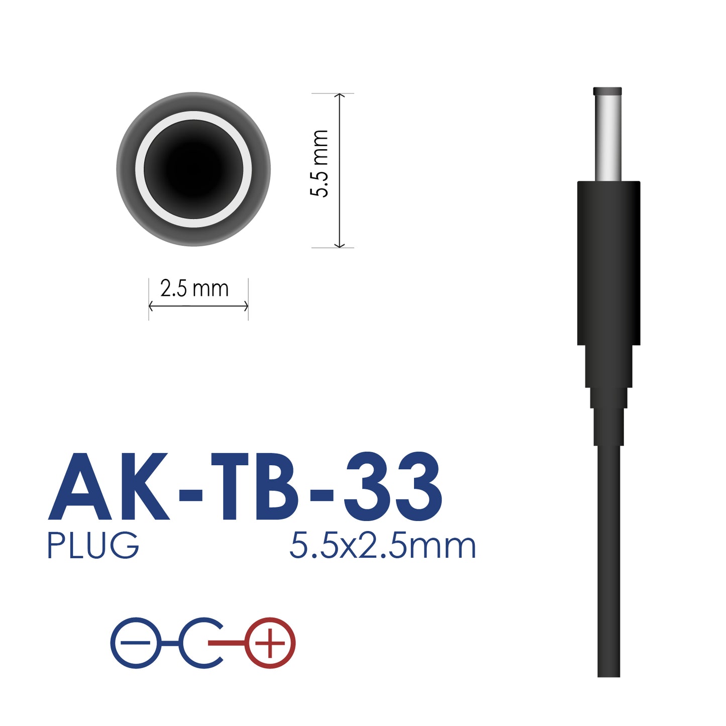 Tápegység AK-TB-33 5V / 2A 10W 5.5 x 2.5 mm