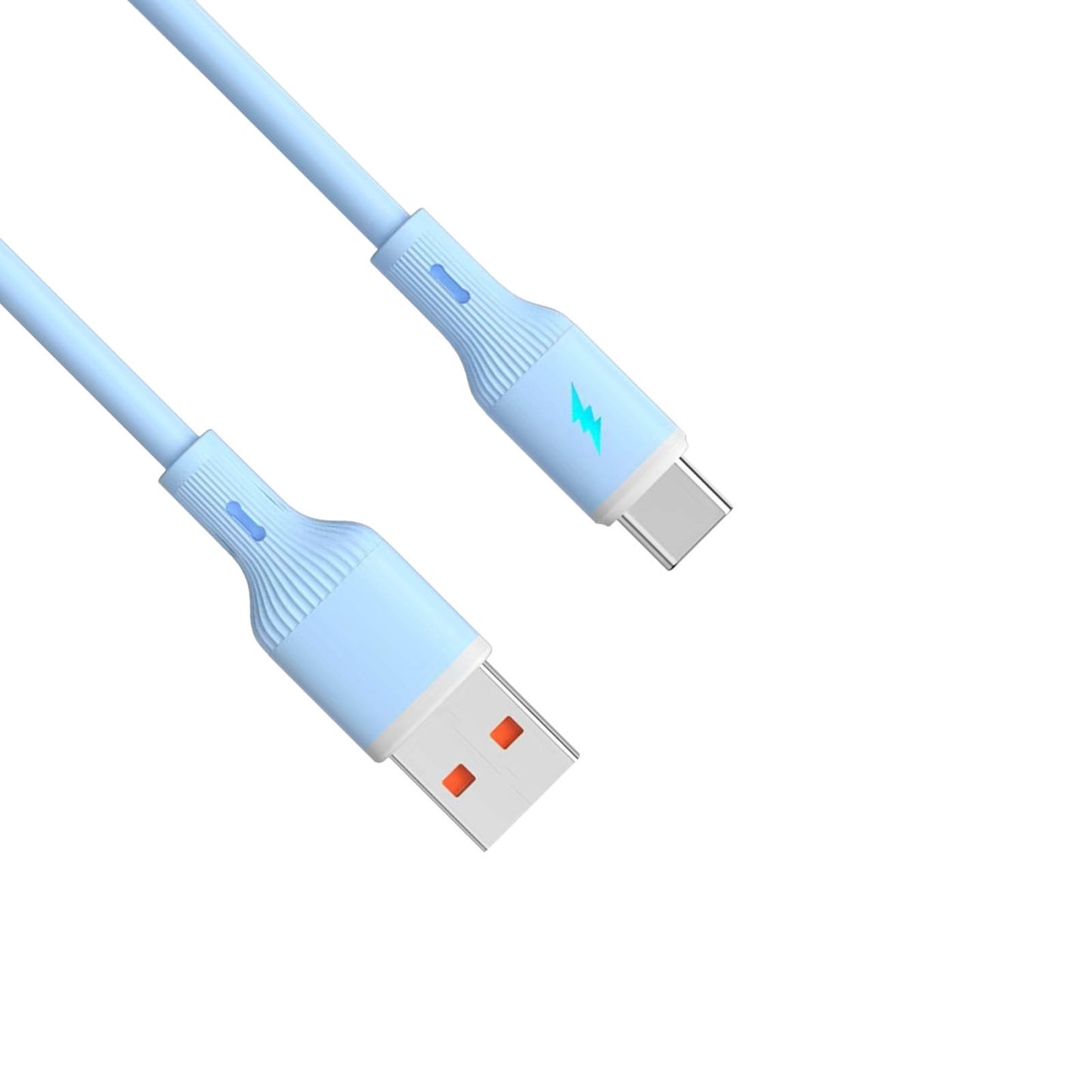 Cable USB type C / USB A 1m AK-USB-63 Silicone Blue