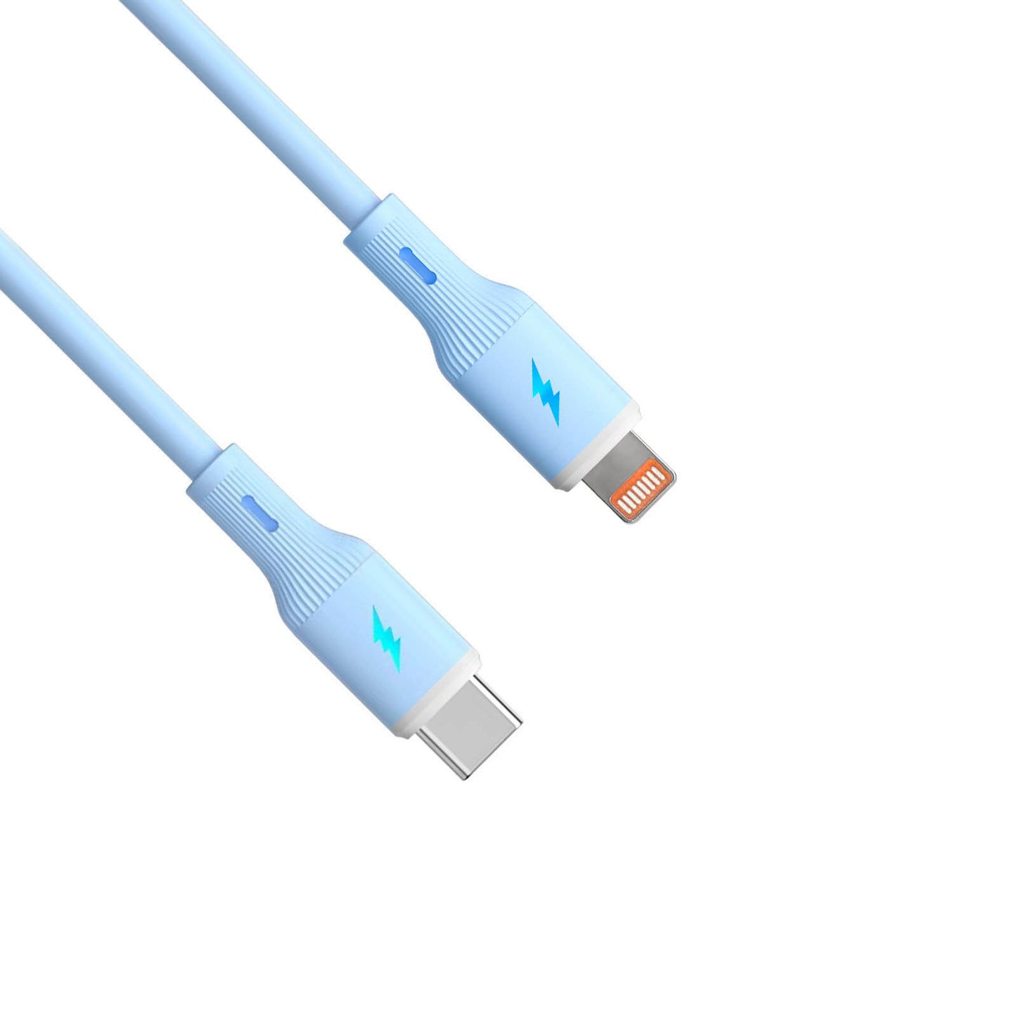 Kábel USB type C / Lightning 1m AK-USB-72 30W Szilikon Kék