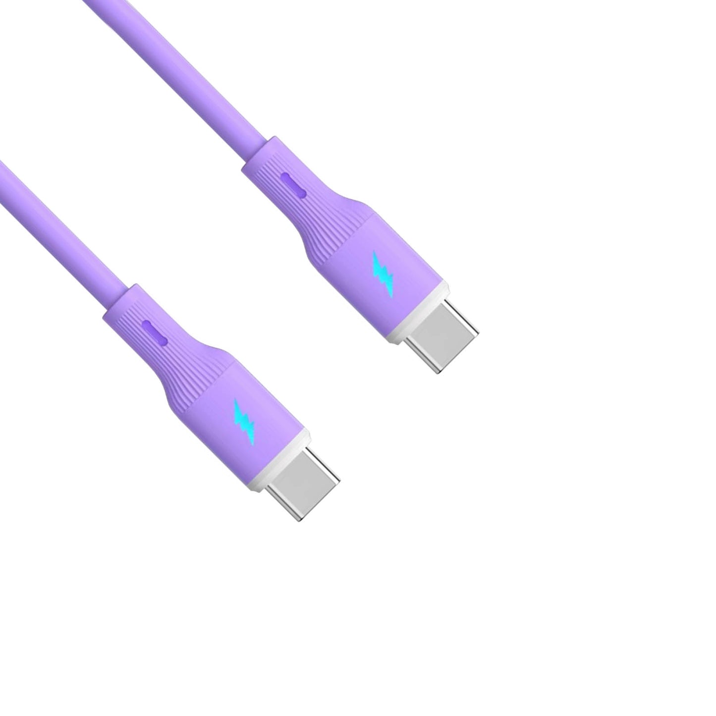Kábel USB type C / USB type C 1m AK-USB-70 60W Szilikon Lila