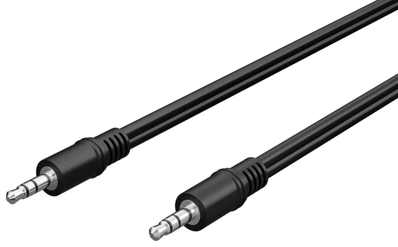 Goobay AUX audiokábel, 3,5 mm sztereó jack apa–apa, lapos