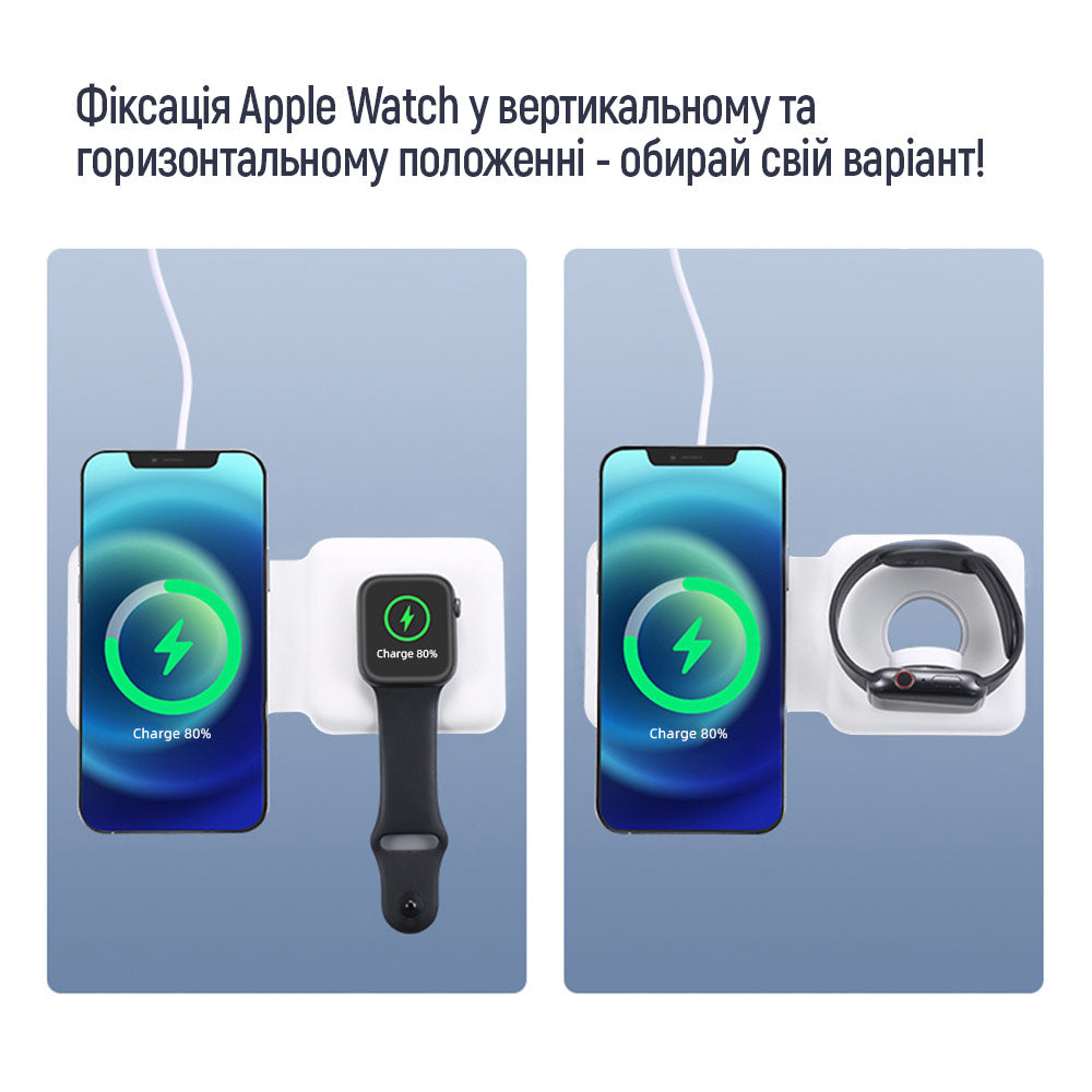 ColorWay Qi Fast Töltő MagSafe Duo Töltő 15W for iPhone fehér
