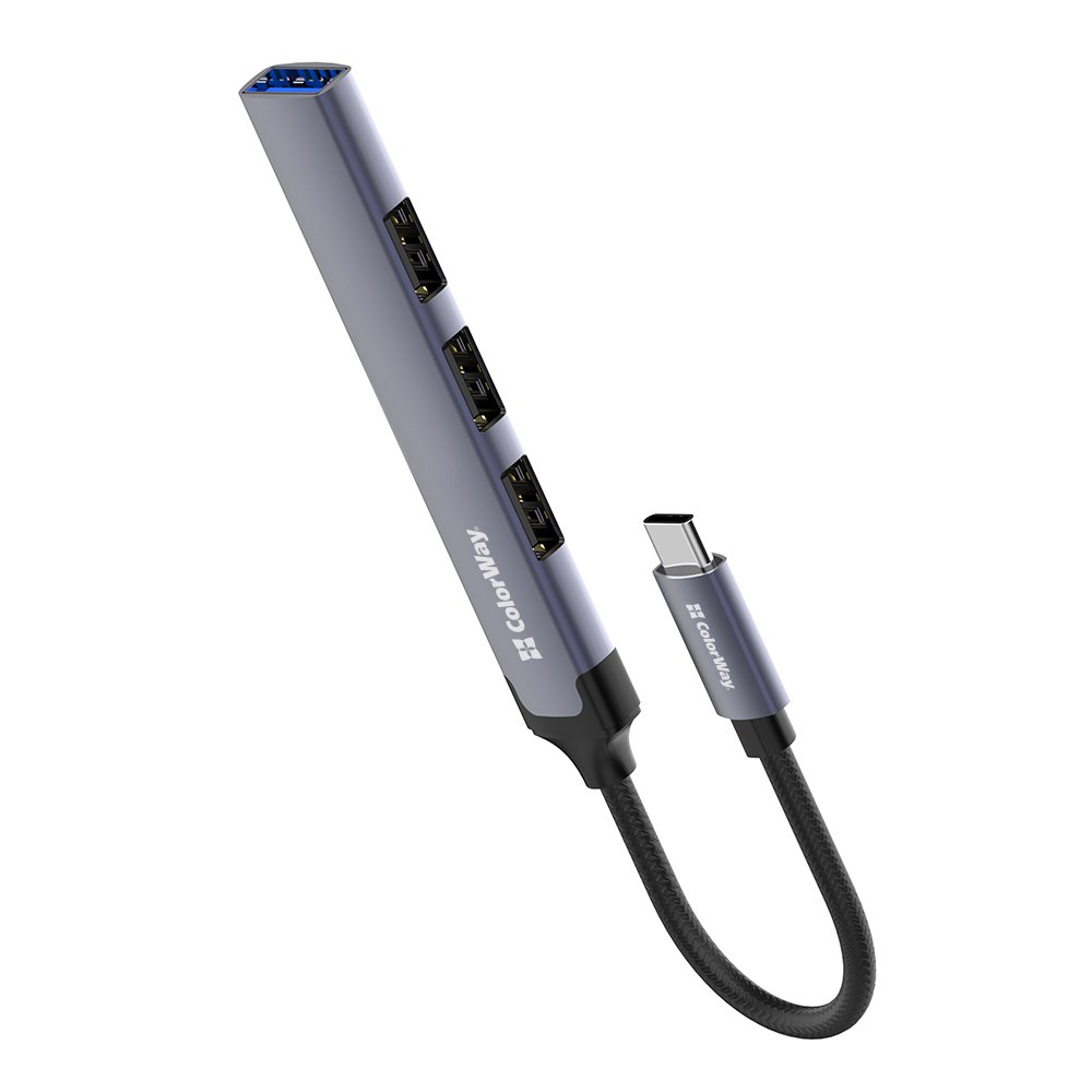 USB hub ColorWay USB-C 4-in-1 USB2.0х3/USB3.0
