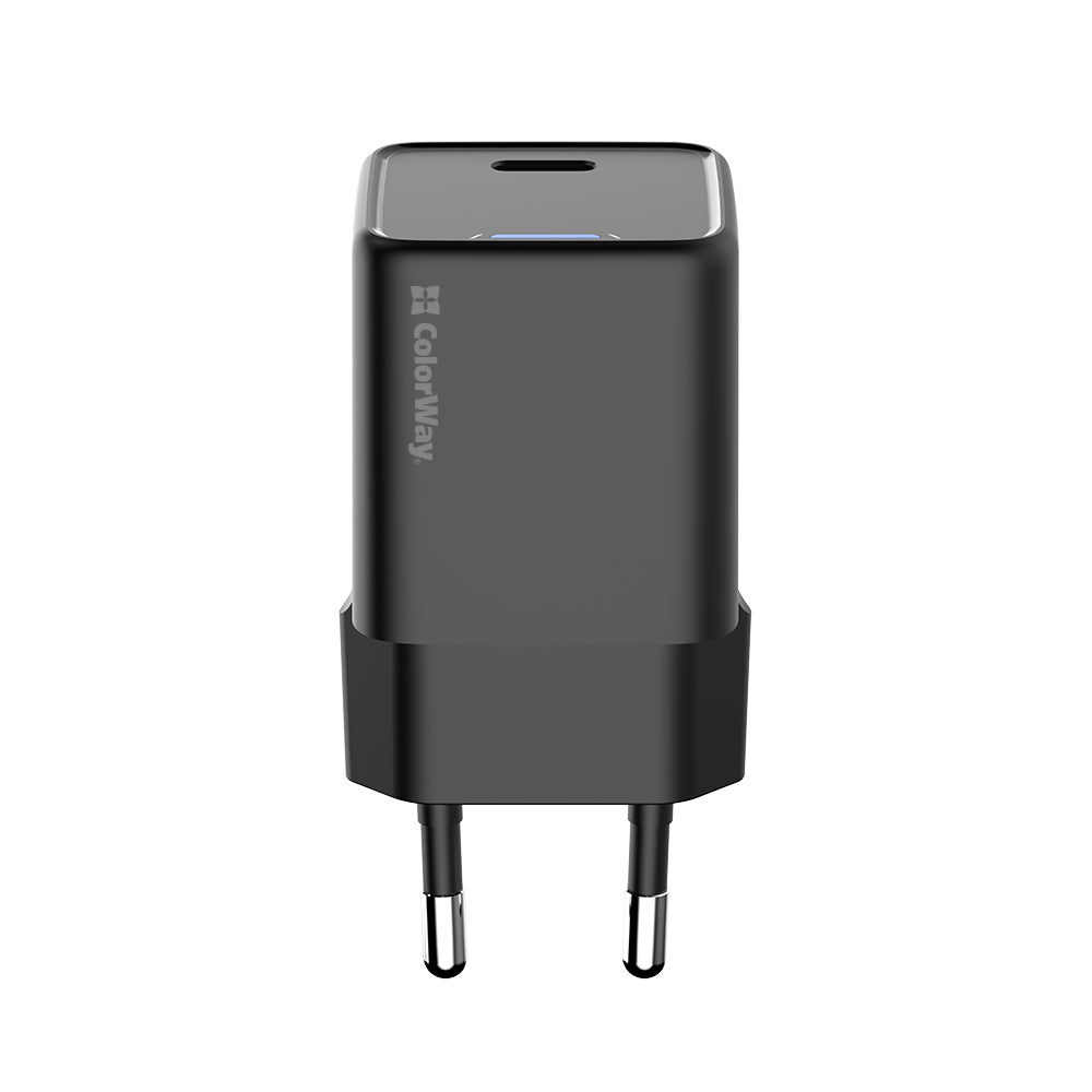 Hálózati töltő ColorWay GaN Mini 25W PD Port PPS USB-C fekete