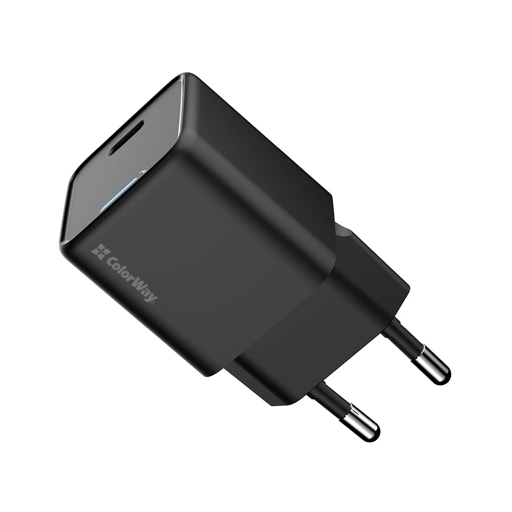 Hálózati töltő ColorWay GaN Mini 25W PD Port PPS USB-C fekete