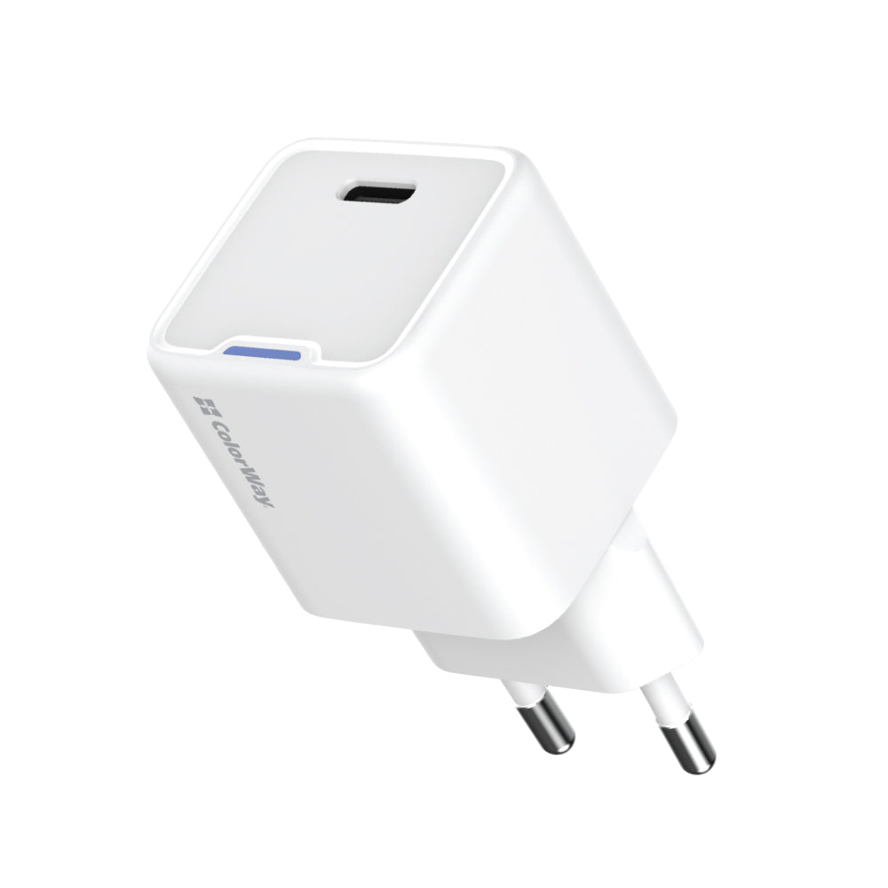 Hálózati töltő ColorWay GaN Mini 25W PD Port PPS USB-C fehér