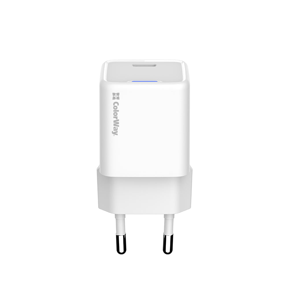 Hálózati töltő ColorWay GaN Mini 25W PD Port PPS USB-C fehér