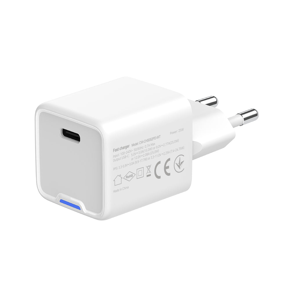 Hálózati töltő ColorWay GaN Mini 25W PD Port PPS USB-C fehér