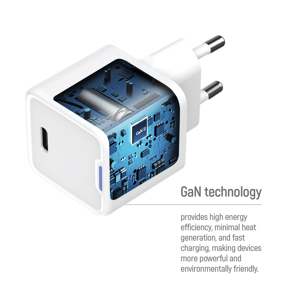 Hálózati töltő ColorWay GaN Mini 25W PD Port PPS USB-C fehér
