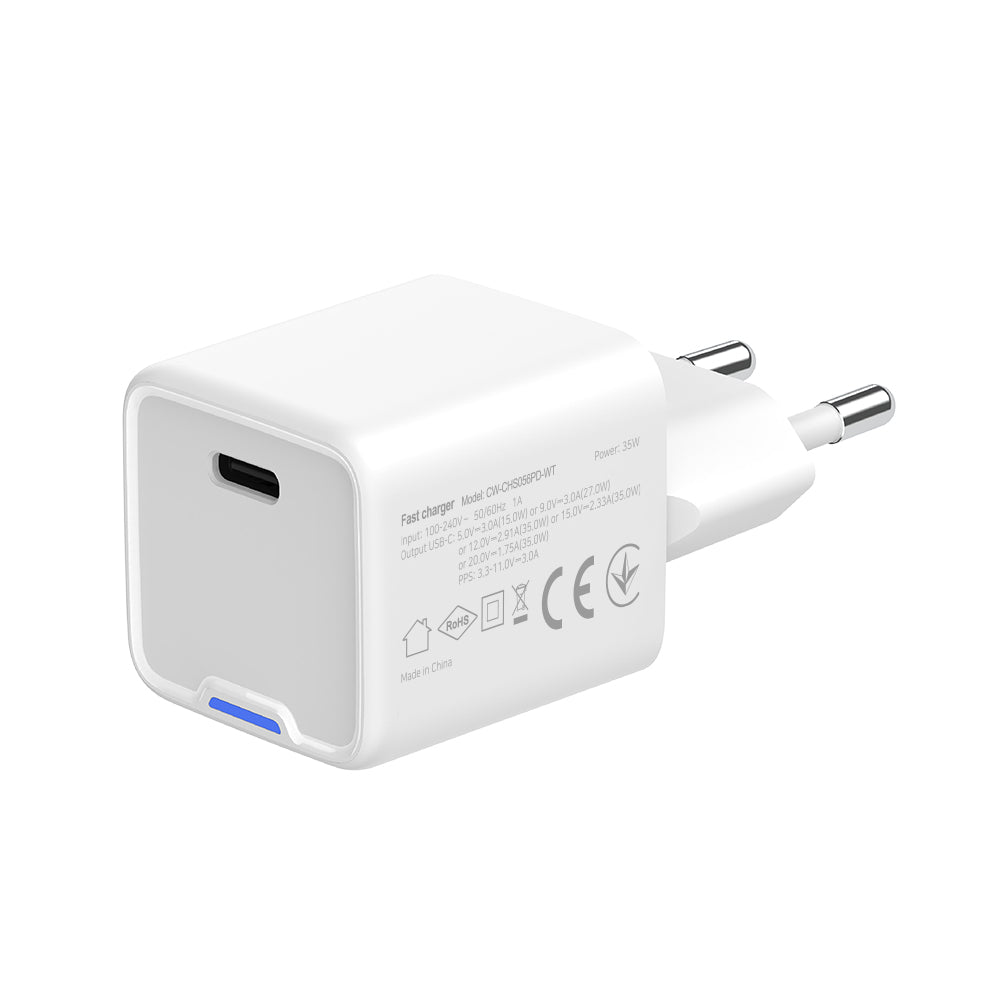 Hálózati töltő ColorWay GaN Mini 35W PD Port PPS USB-C fehér