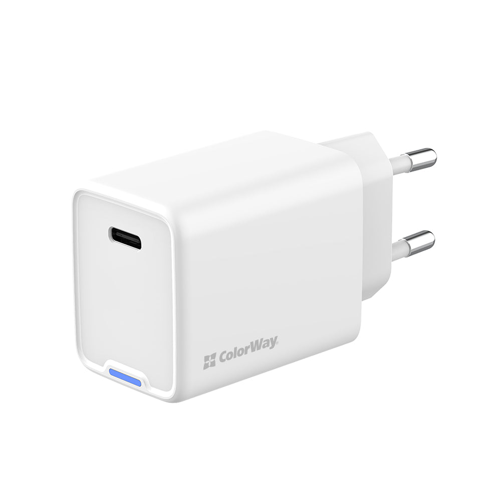 Hálózati töltő ColorWay GaN Mini 45W PD Port PPS USB-C fehér