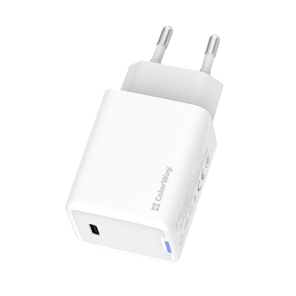 Hálózati töltő ColorWay GaN Mini 45W PD Port PPS USB-C fehér