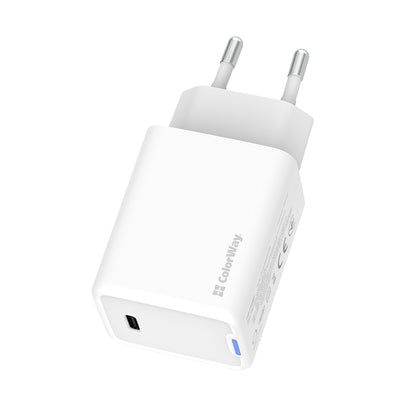 Hálózati töltő ColorWay GaN Mini 45W PD Port PPS USB-C fehér