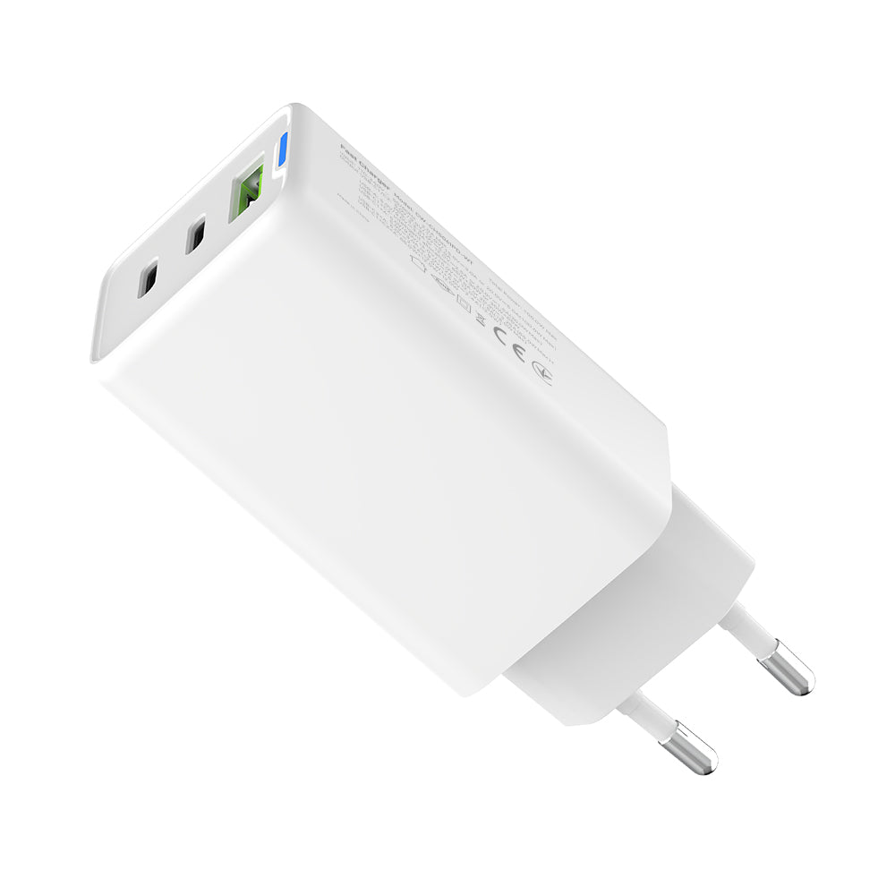 Hálózati töltő ColorWay GaN Mini 65W PD Port PPS USB (USB-2C1A) fehér