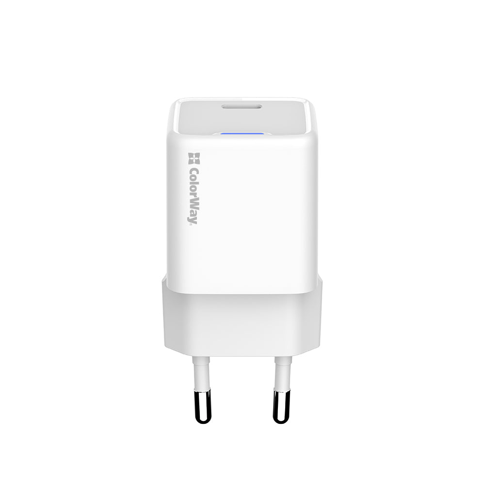 Hálózati töltő ColorWay GaN Mini 20W PD Port PPS USB-C fehér