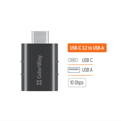 Adapter Colorway USB-A to USB-C 3.2