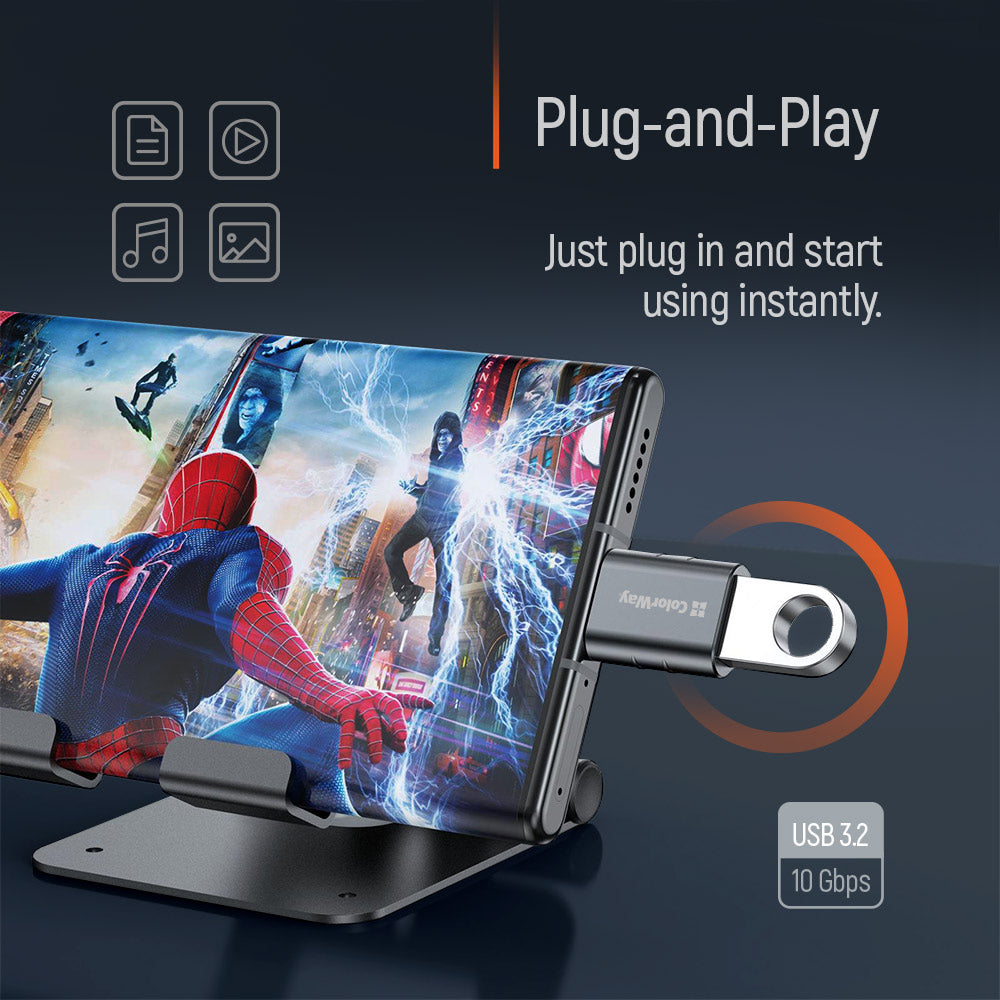 Adapter Colorway USB-A to USB-C 3.2