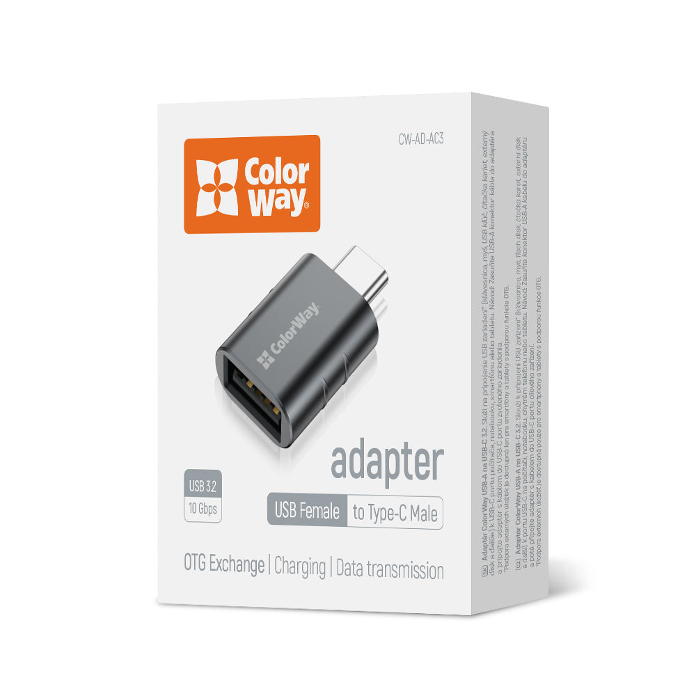 Adapter Colorway USB-A to USB-C 3.2