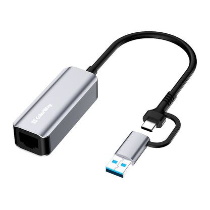 ColorWay Network Adapter USB-A/USB-С 3.0 - RJ45 Gigabit Ethernet