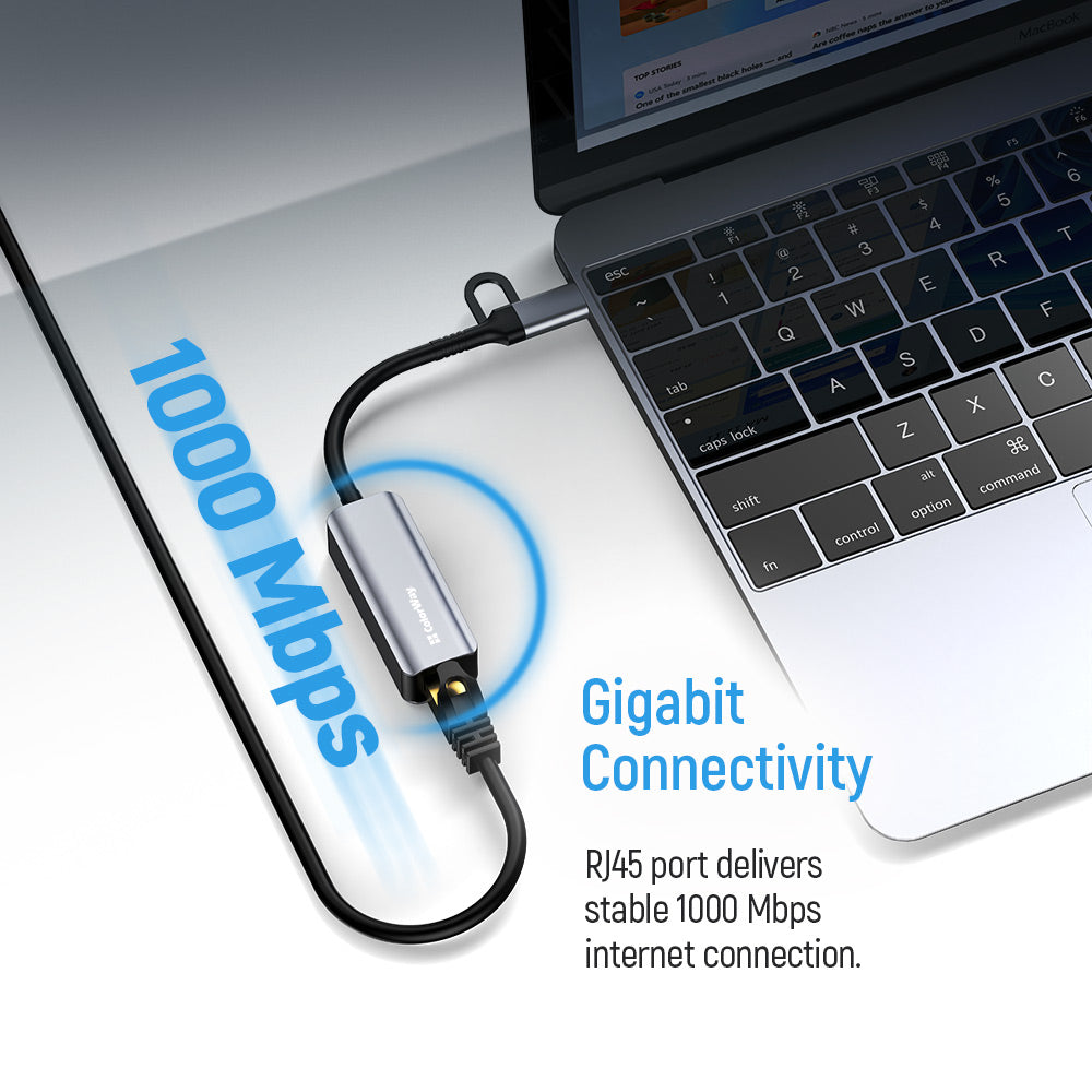 ColorWay Network Adapter USB-A/USB-С 3.0 - RJ45 Gigabit Ethernet