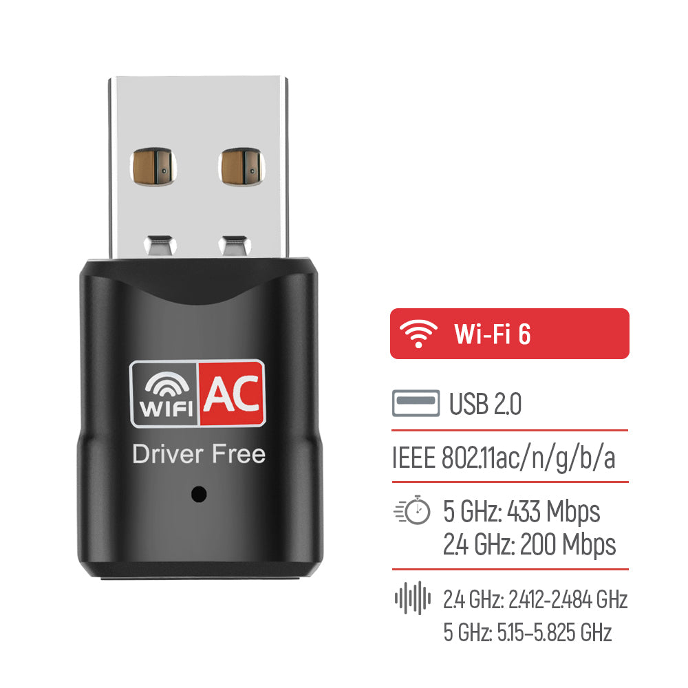 Colorway Adapter Dual-band Wi-Fi (2.4 GHz/200 Mbps + 5 GHz/433 Mbps)