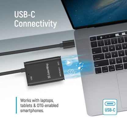 ColorWay Kártyaolvasó USB-C to USB 3.0/SD/MicroSD