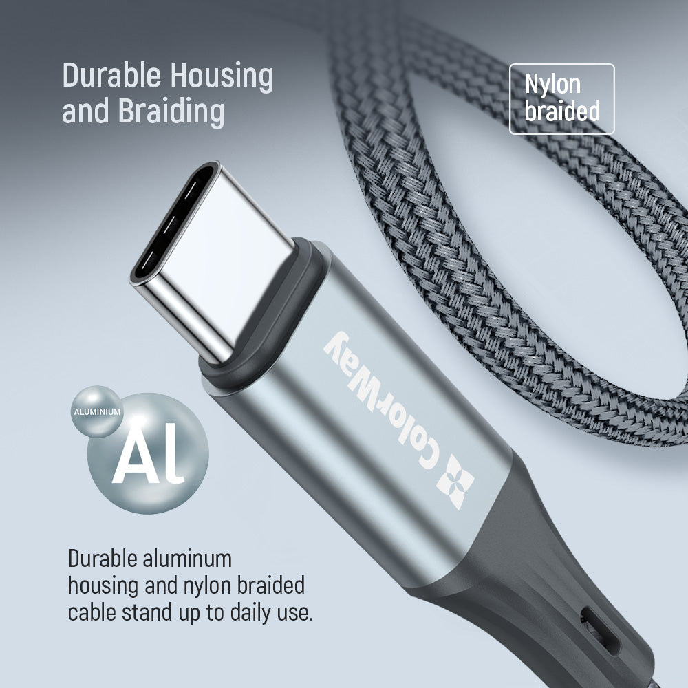 Adapter ColorWay USB-C To Lightning 17.5 cm szürke