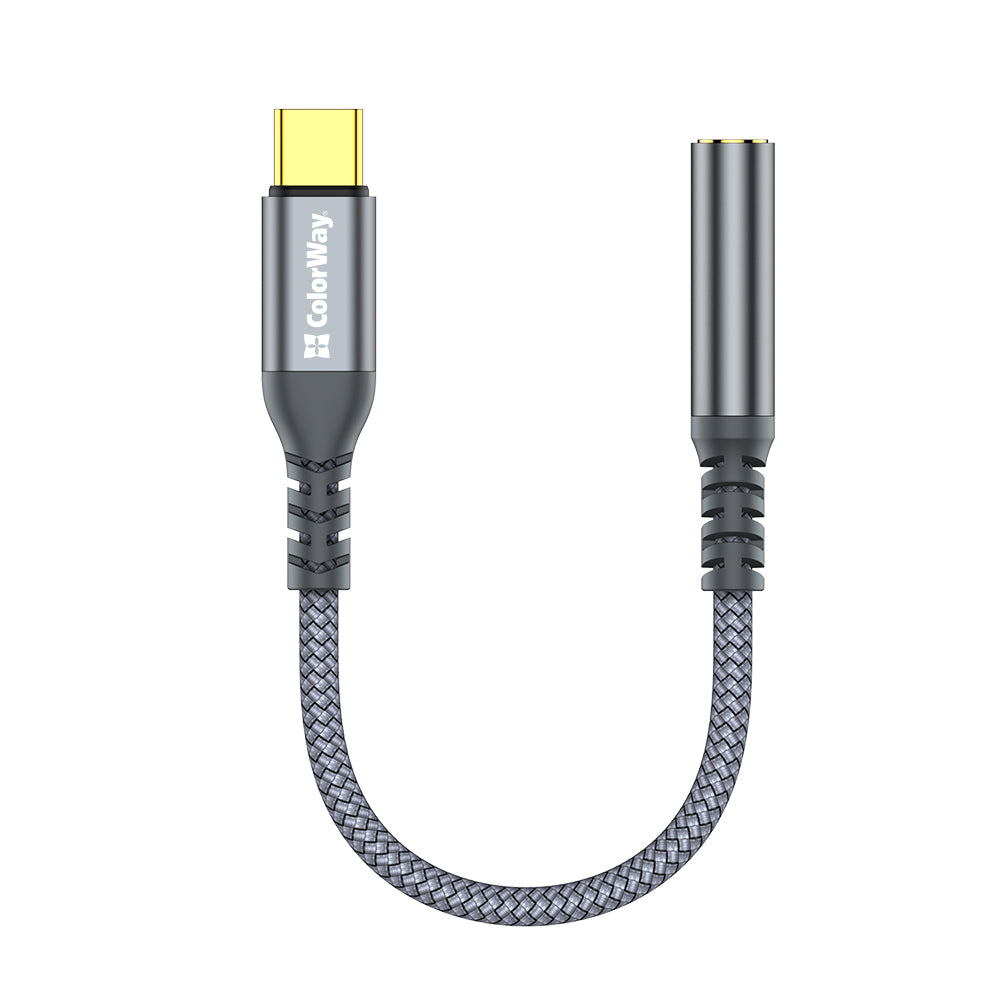 Adapter Colorway USB-C 3.5 mm Female Audio 14 cm szürke