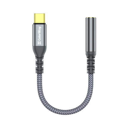 Adapter Colorway USB-C 3.5 mm Female Audio 14 cm szürke