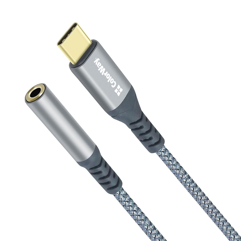 Adapter Colorway USB-C 3.5 mm Female Audio 14 cm szürke