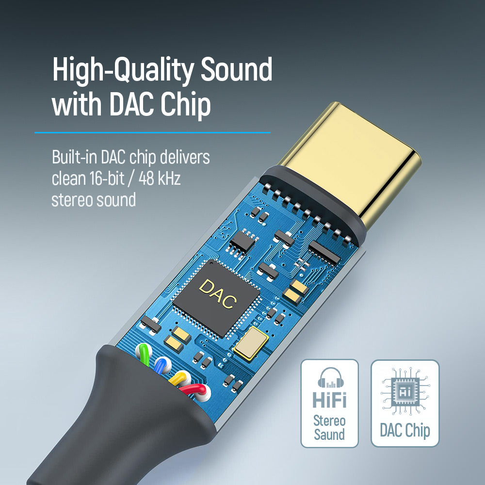 Adapter Colorway USB-C 3.5 mm Female Audio 14 cm szürke