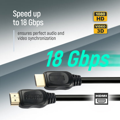 Kábel ColorWay HDMI-HDMI V2.0 4K/60 Hz 10 m fekete
