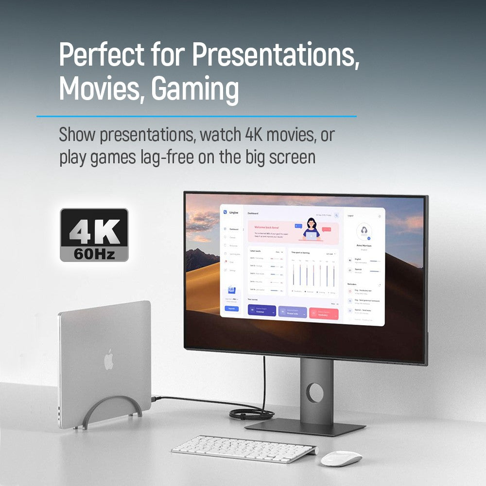 Kábel ColorWay USB-C to HDMI 4K 60Hz 2m fekete