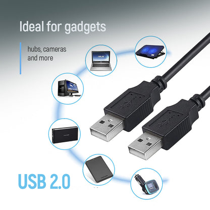 Kábel ColorWay USB-А - USB-А (PVC) 1m fekete