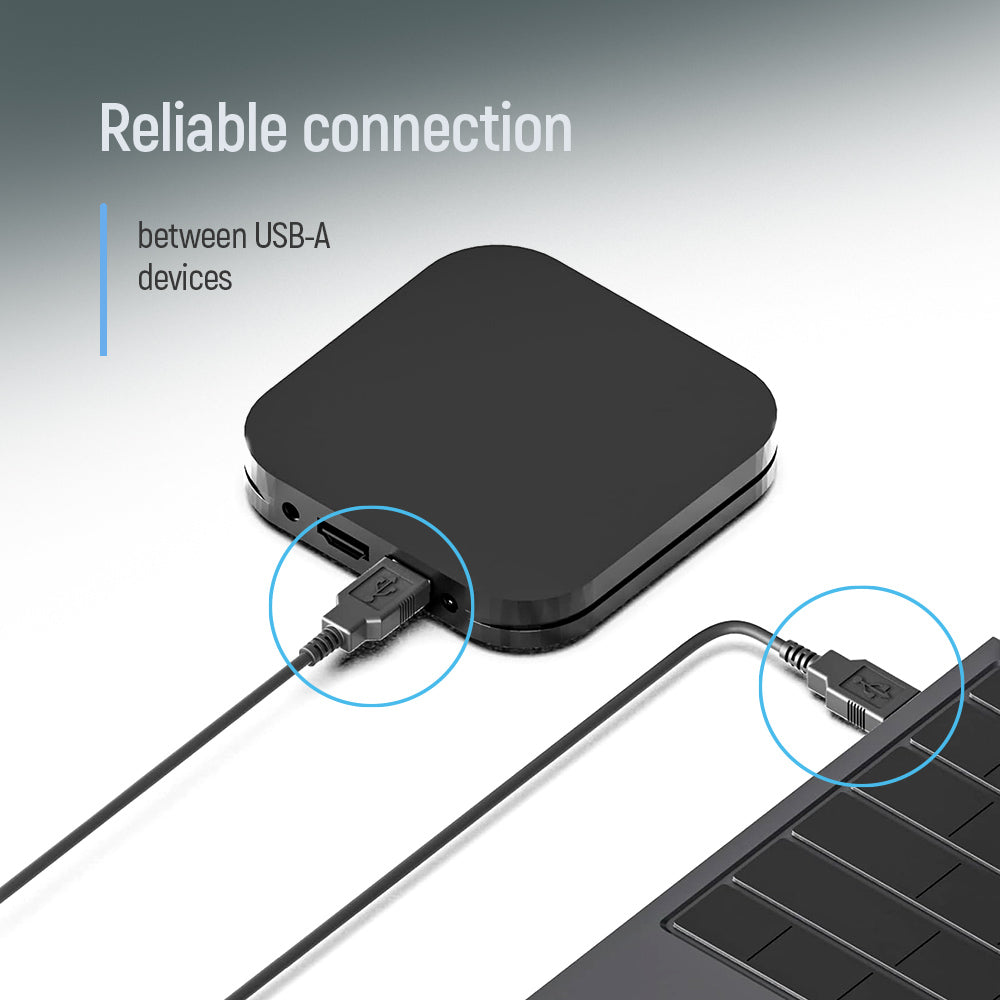 Kábel ColorWay USB-А - USB-А (PVC) 1m fekete