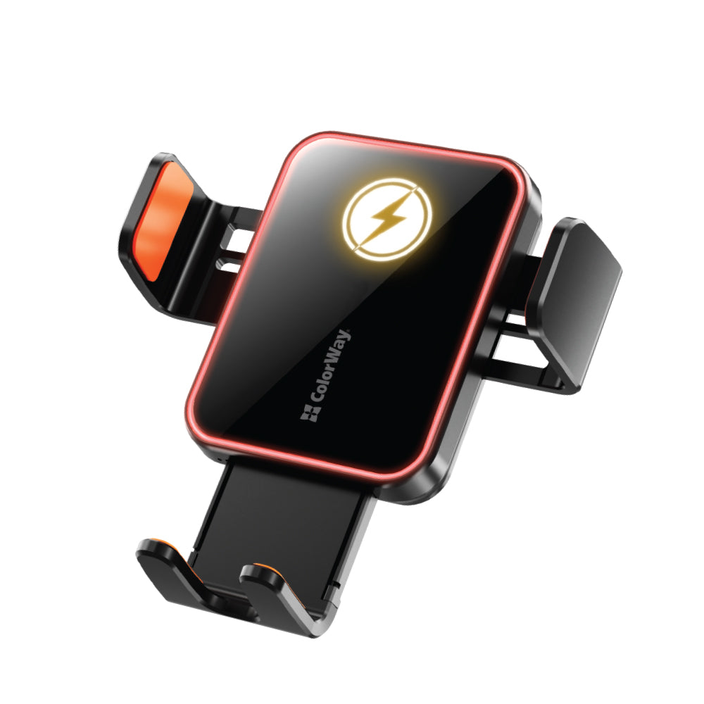 ColorWay Ultra-mini Wireless Autós töltő with Auto-CLámpa 15W fekete