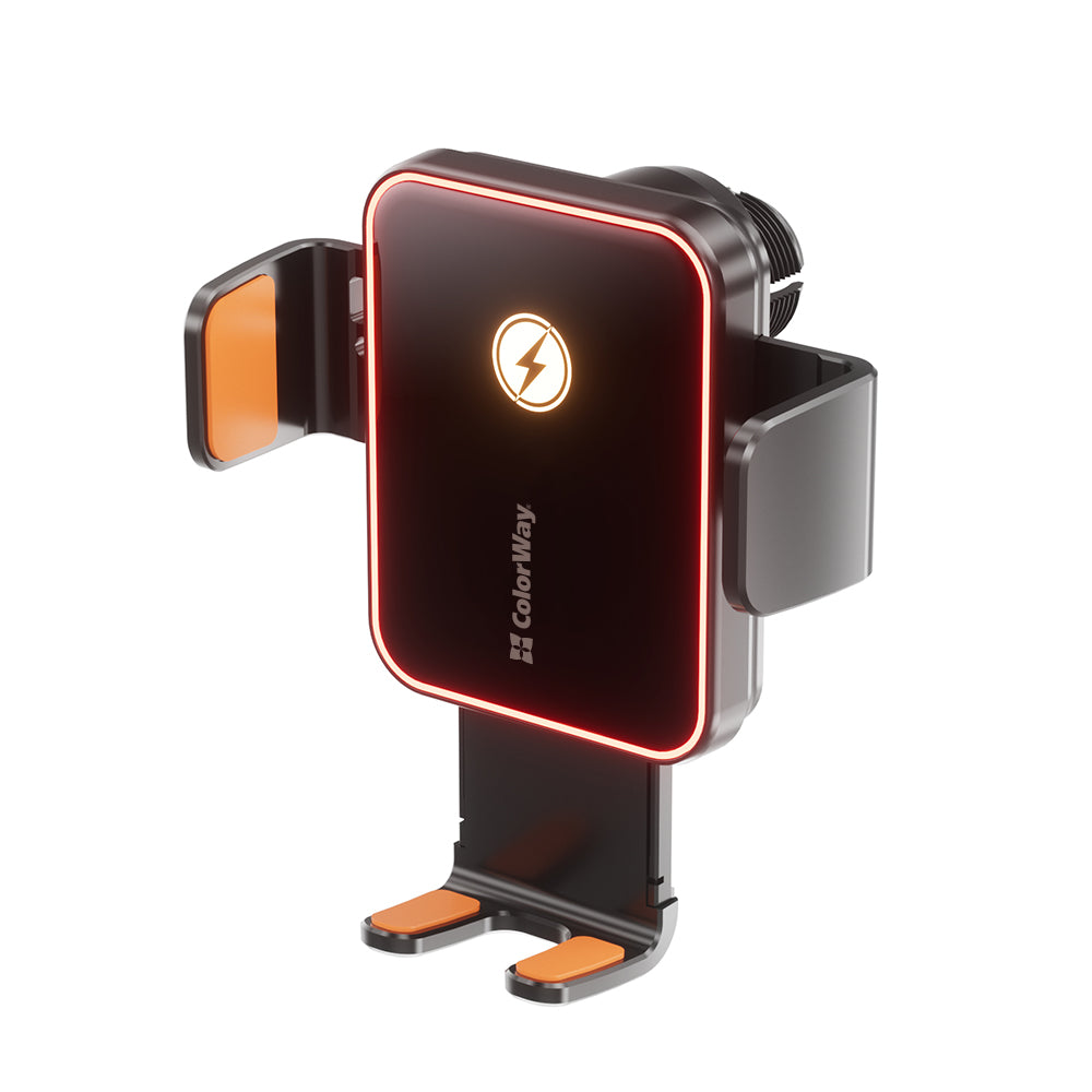 ColorWay Ultra-mini Wireless Autós töltő with Auto-CLámpa 15W fekete
