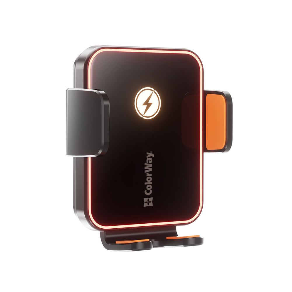 ColorWay Ultra-mini Wireless Autós töltő with Auto-CLámpa 15W fekete