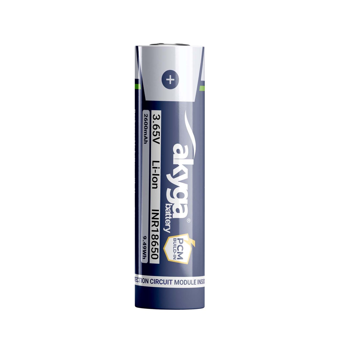 Li-Ion akkumulátor INR18650 Akyga AKY2454 3.6V / 2600mAh védelemmel