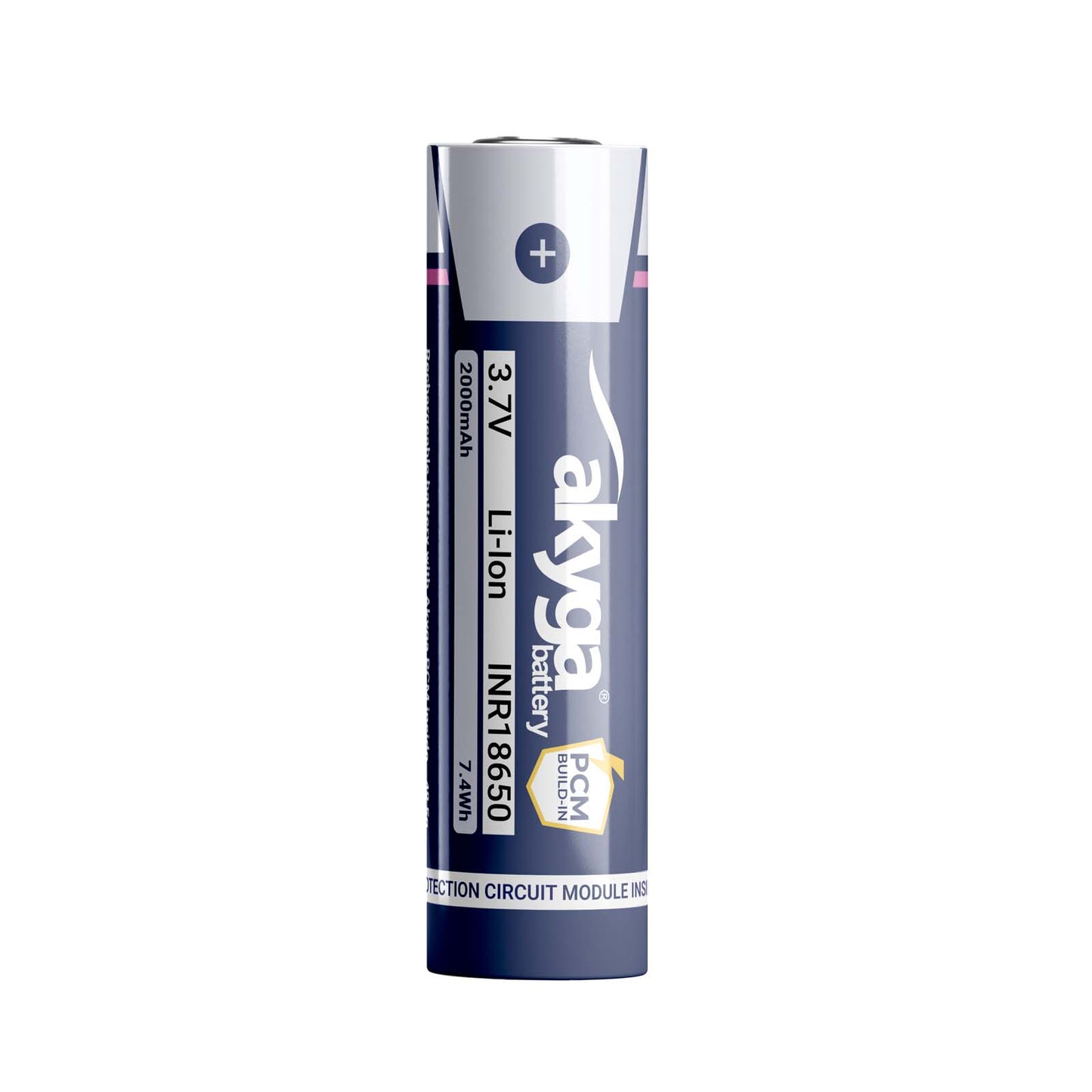 Li-Ion akkumulátor INR18650 Akyga AKY2457 3.7V / 2000mAh védelemmel