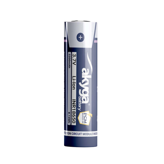 Li-Ion akkumulátor INR18650 Akyga AKY2460 3.7V / 2200mAh védelemmel