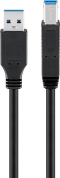 Goobay USB-A – USB-B kábel, USB 3.0, fekete – 3 m