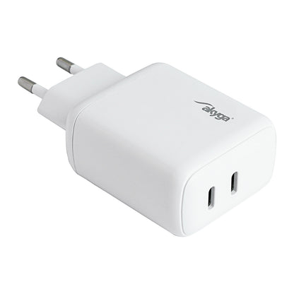 USB Töltő AK-CH-19 2x USB-C PD 5-12V / max. 3A 40W Quick Charge 3.0