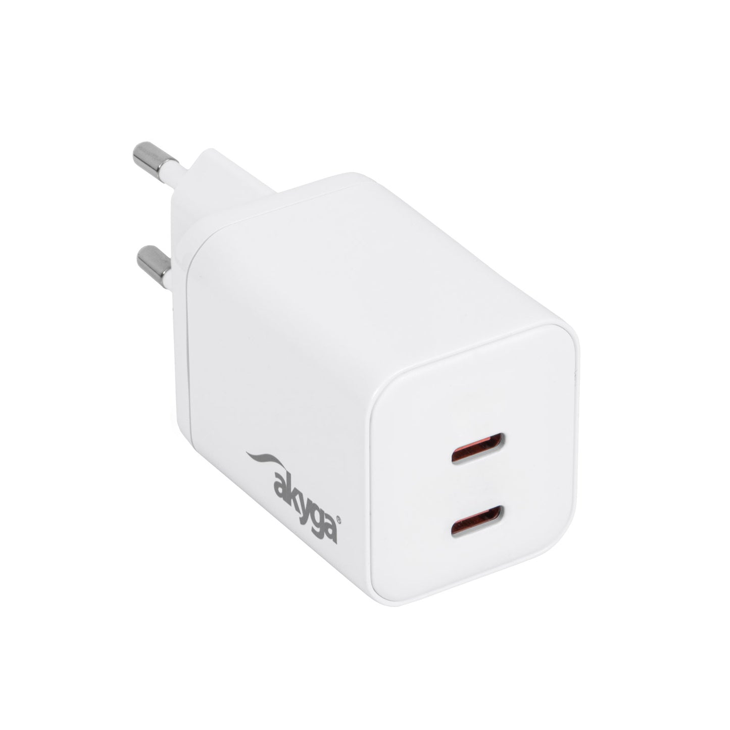 USB Töltő AK-CH-29 2x USB-C PD 5-20V / max. 3A 45W Quick Charge 3.0 GaN