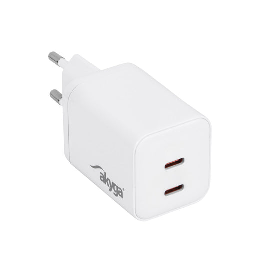 USB Töltő AK-CH-29 2x USB-C PD 5-20V / max. 3A 45W Quick Charge 3.0 GaN